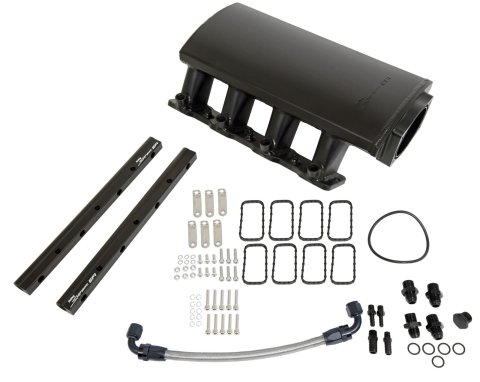 Holley Sniper EFI Fabricated Intakes 822112-1 Intake Manifolds, EFI, Low-Profile, Hi-Ram, Rectangular Port, 102mm Throttle Body, 1,800-7,000 RPM, Welded, Black, Chevy, LS, 6.0L, 6.2L, Kit thumbnail 2