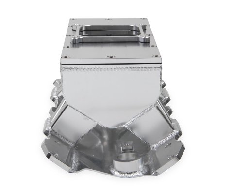 Holley Sniper Carbureted Fabricated Intake Manifolds 825131 Manifolds, Sniper, Carbureted, Single, 4500 Flange, 1,800-7,000 RPM, 8.503 in. Tall, Welded Aluminum, Silver, Chevy, 262-400ci, Each thumbnail 3