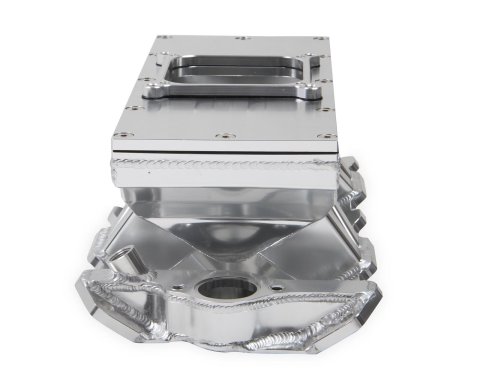 Holley Sniper Carbureted Fabricated Intake Manifolds 825131 Manifolds, Sniper, Carbureted, Single, 4500 Flange, 1,800-7,000 RPM, 8.503 in. Tall, Welded Aluminum, Silver, Chevy, 262-400ci, Each thumbnail 4