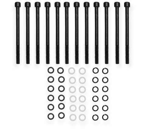 Holley Sniper Fabricated Aluminum Valve Covers 890012B Covers, EFI, Fabricated, Aluminum, Tall, Baffled, 1/4 in. Mount Rail, Black, 1.25 in. Breather Hole, Hdw, Ford, 260-351ci, Windsor, Pair thumbnail 1