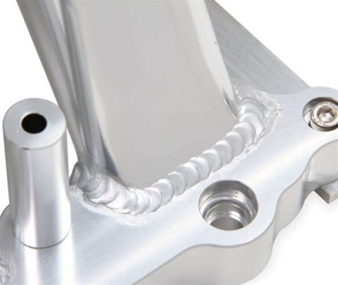 Holley Sniper EFI Fabricated Intakes 839031 Intake Manifolds, EFI, Hi-Ram, Stock Port, 90mm Throttle Body, 2,200-6,800 RPM, Aluminum, Silver, Ford, 5.0L, Modular, Each thumbnail 1