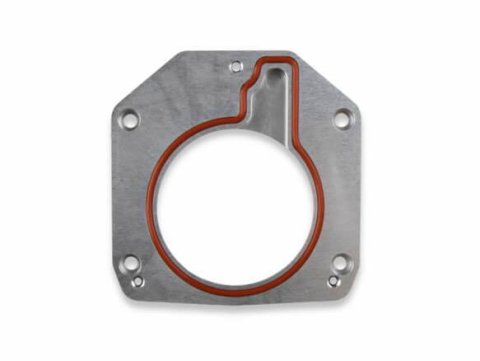 Holley Sniper EFI Throttle Body Adapter Plates 860026 Adapter, EFI, Billet Aluminum, 75mm Bore, Black Anodized, 3-bolt to 4-bolt Adapter, Chevy, 4.8L, 5.3L, 6.0L, Each thumbnail 1