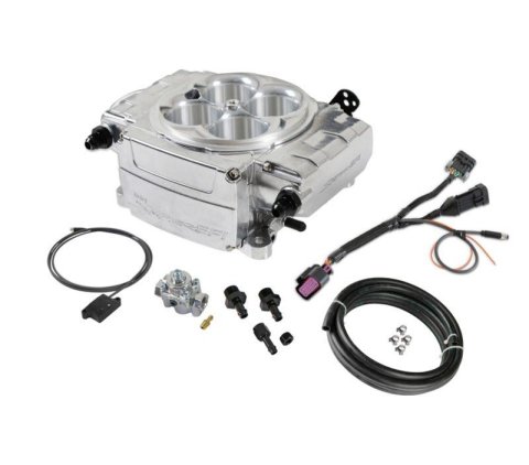 Holley Sniper 2 EFI Fuel Injection Upgrade Kits 550-510-BAE System, from 1 Upgrade, Throttle body, Polished, 4150 Flange, 650 hp Max, 800 CFM, Regulator, Bluetooth, Kit thumbnail 9