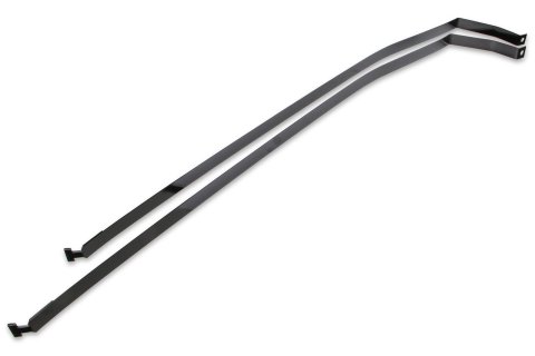 Holley Sniper Fuel Tank Straps 19-561 Straps, Sniper, Stock Replacement, Mounting Straps, Steel, Galvanized, Black, Dodge, Plymouth, Pair thumbnail 1