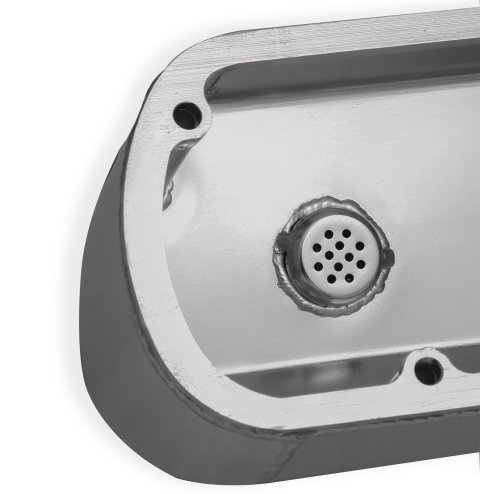 Holley Sniper Fabricated Aluminum Valve Covers 890013 Covers, EFI, Fabricated, Aluminum, 3.25 in. Tall, Black, 1.25 in. Breather Hole, Hardware, Ford, 260-351ci, Windsor, Pair thumbnail 8