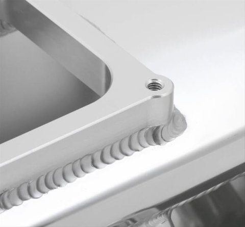 Holley Sniper Carbureted Fabricated Intake Manifolds 835171 Manifolds, Sniper, Carbureted, Dual, 4500 Flange, Rectangular Port, 1,800-7,000 RPM, Welded Aluminum, Silver, Chevy, 396-454ci, Each thumbnail 2