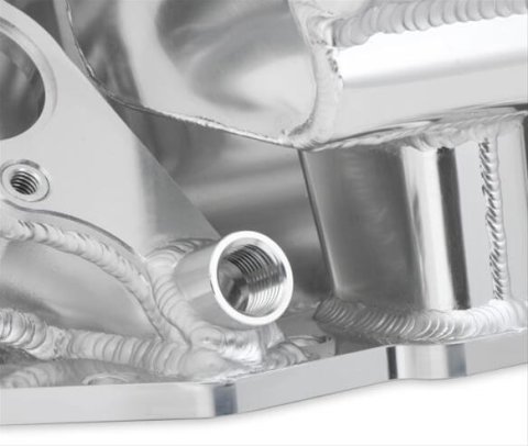 Holley Sniper Carbureted Fabricated Intake Manifolds 835171 Manifolds, Sniper, Carbureted, Dual, 4500 Flange, Rectangular Port, 1,800-7,000 RPM, Welded Aluminum, Silver, Chevy, 396-454ci, Each thumbnail 3