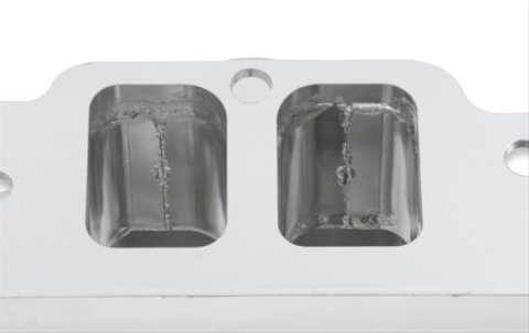 Holley Sniper Carbureted Fabricated Intake Manifolds 835171 Manifolds, Sniper, Carbureted, Dual, 4500 Flange, Rectangular Port, 1,800-7,000 RPM, Welded Aluminum, Silver, Chevy, 396-454ci, Each thumbnail 6