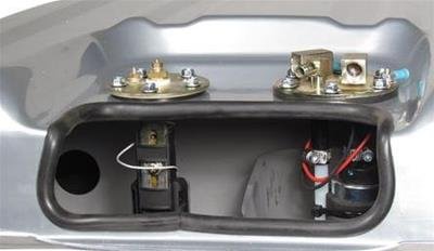 Holley Sniper EFI Conversion Fuel Tanks for 1964-1967 CHEVELLE, EL CAMINO, MALIBU - 19-427 Tanks, Sniper, 24 Gallon, Steel, Silver, Pump, 13.5V, 106 gph, 1/4 in. Female Thread, Sending Unit, 0-90 ohm, Chevy, Kit thumbnail 2
