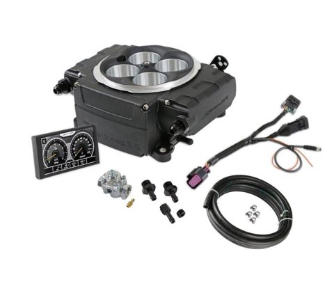 Holley Sniper 2 EFI Fuel Injection Upgrade Kits 550-511-5AE System, from 1 Upgrade, Throttle body, Black, 4150 Flange, 650 hp Max, 800 CFM, Regulator, 5 in. Display, Kit thumbnail 8