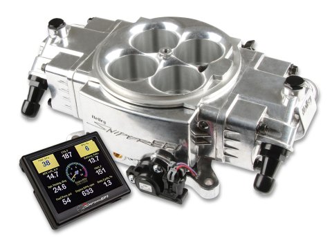Holley Sniper EFI Stealth 4150 Fuel Injection Systems 550-870 Systems, EFI, 4150, 650 HP Max, Throttle Body, Polished, Flange, Injectors, Wiring Harness, Tuner, Kit thumbnail 1