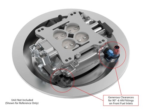 Holley Sniper Air Cleaner Bases 120-510 Bottoms, Bases, Dropped Base, 1.00 in. Drop, Steel, Chrome, 14 in. Diameter, EFI, Each