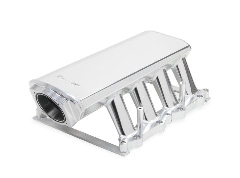 Holley Sniper EFI Fabricated Intakes 829031 Intake Manifolds, EFI, Hi-Ram, Stock Port, 90mm Throttle Body, 2,200-6,800 RPM, Welded Aluminum, Silver, Ford, 5.0L, Modular, Each