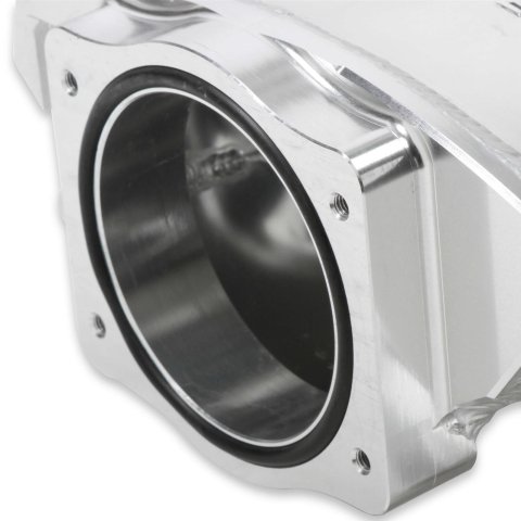 Holley Sniper EFI Fabricated Intakes 822101-1 Intake Manifolds, EFI, Hi-Ram, Rectangular Port, 92mm Throttle Body, 1,800-6,400 RPM, Welded Aluminum, Silver, Chevy, LS, 6.0L, 6.2L, Each thumbnail 1
