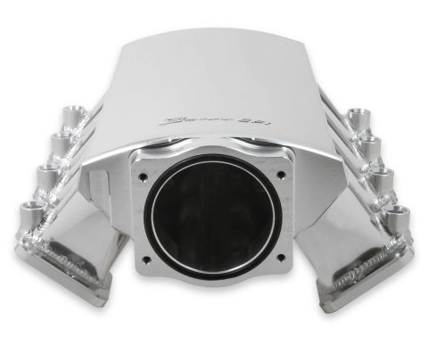 Holley Sniper EFI Fabricated Intakes 822101-1 Intake Manifolds, EFI, Hi-Ram, Rectangular Port, 92mm Throttle Body, 1,800-6,400 RPM, Welded Aluminum, Silver, Chevy, LS, 6.0L, 6.2L, Each thumbnail 2