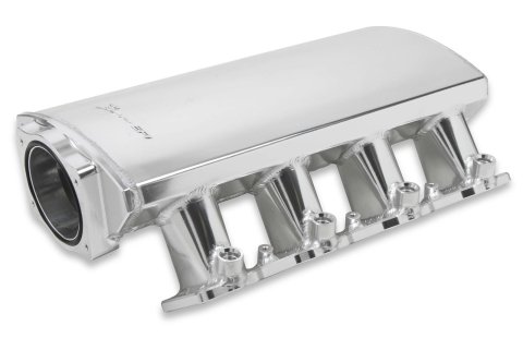Holley Sniper EFI Fabricated Intakes 822101-1 Intake Manifolds, EFI, Hi-Ram, Rectangular Port, 92mm Throttle Body, 1,800-6,400 RPM, Welded Aluminum, Silver, Chevy, LS, 6.0L, 6.2L, Each thumbnail 5
