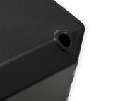 Holley Sniper Fabricated Aluminum Valve Covers 890003B Covers, EFI, Fabricated, Aluminum, Short, Baffled, Black, 1.25 in. Breather Holes, Hardware, Chrysler, Dodge, Plymouth, 273-360ci, Pair thumbnail 1