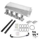Holley Sniper EFI Fabricated Intakes 822111-1 Intake Manifolds, EFI, Hi-Ram, Rectangular Port, 102mm Throttle Body, 1,800-6,400 RPM, Welded Aluminum, Silver, Chevy, LS Base, 6.2L, Kit thumbnail 2