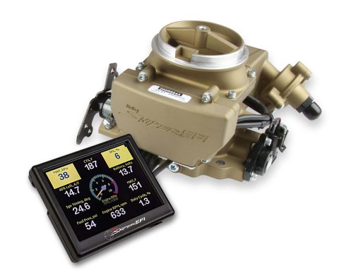 Holley Sniper EFI 2GC Large Bore Fuel Injection Systems 550-857 Systems, EFI, 2GC, Throttle Body, Gold, Bore, Flange, Injectors, Pressure Regulator, Harness, Tuner, Kit thumbnail 1