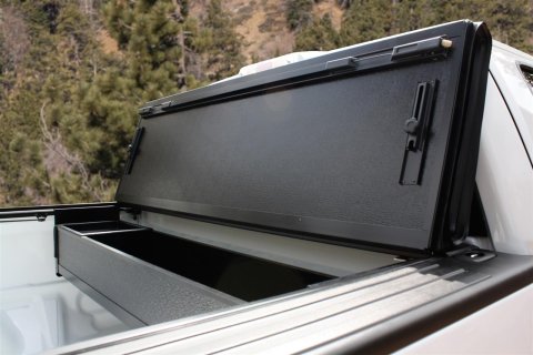 BakFlip G2 Tonneau Covers by BAK 26102 Cover, G2, Folding, Aluminum, Black, Chevy, GMC, 8 ft. Truck Bed Length, Each thumbnail 1