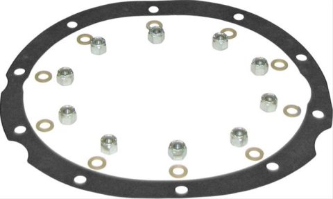 Currie Differential Cover Gaskets CE-9007 Gasket kit, Ford 9-inch, 3rd Member Gasket, 10 Nyloc Nuts, 10 Aluminum Crush Washers thumbnail 1