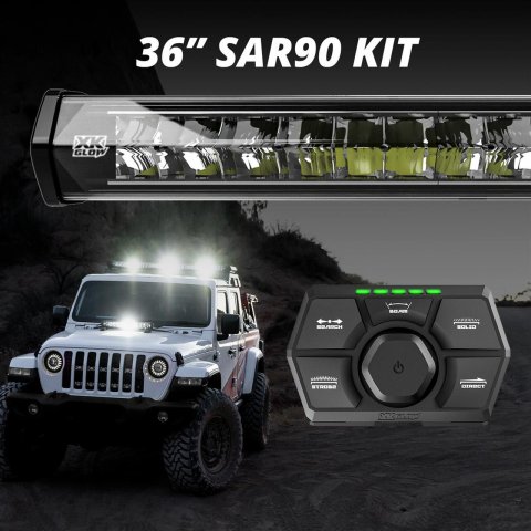 XK Glow S.A.R. 15,000 Lumens 36 Inch Light Bar XK-SAR90-2 36" SAR90 Kit Emergency Search and Rescue System