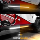 XK Glow Running Board Step Lights XK041021 2x60in White + Amber Jeep & Truck Light w/ Turn Signal thumbnail 4
