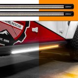 XK Glow Running Board Step Lights XK041021 2x60in White + Amber Jeep & Truck Light w/ Turn Signal thumbnail 5