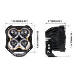XK Glow Light Bars, Pods and Fog Lights XK067005-KIT 2pc 5in Spot Beam Offroad Cube thumbnail 2