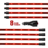 XK Glow LED Undercar Light Kits XK041002-R Accent Lights, Kit, Red, Waterproof, Eight Lights, Kit thumbnail 8