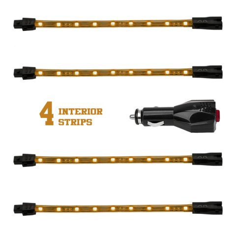 XK Glow LED Undercar Light Kits XK041004-A Amber - 4x8-in. Single Color XKGLOW UnderglowLED Accent Car/Truck Kit thumbnail 5