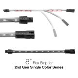 XK Glow LED Strips XK-2P-S-8-AB LIGHT BLUE - 2nd Gen Single Color 8in Flex Strip Single Color thumbnail 2