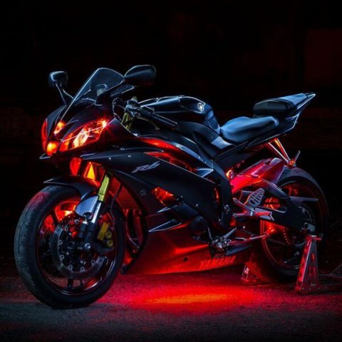 XK Glow Motorcycle LED Accent Kits XK034002-AB Light Blue - 10xPod + 4x8-in.Strips Single Color XKGLOW Light Kit thumbnail 6