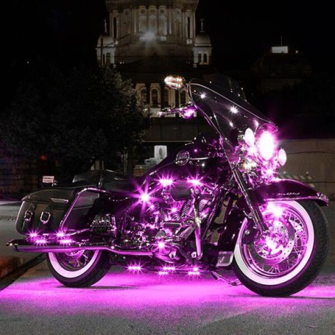 XK Glow Motorcycle LED Accent Kits XK034002-AB Light Blue - 10xPod + 4x8-in.Strips Single Color XKGLOW Light Kit thumbnail 7
