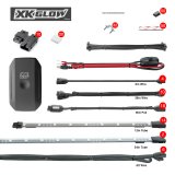 XK Glow XKchrome LED Underglow Light Kits XK-UTV-ADV 2x24-in. Tube + 14x12-in. Tube + 18xPods Million Color XKCHROME Smartphone App Controlled Offroad UTV Kit thumbnail 6