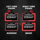 XK Glow Motorcycle LED License Plate Frames XK034018-W Frame Light w/ Turn Signal - Chrome thumbnail 3
