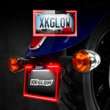 XK Glow Motorcycle LED License Plate Frames XK034018-W Frame Light w/ Turn Signal - Chrome thumbnail 5