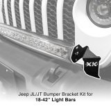 XK Glow Jeep Light Bar Mounting Brackets XK-BRC-JL-FB JL JT Front Bumper 20-36" Bracket Kit thumbnail 2
