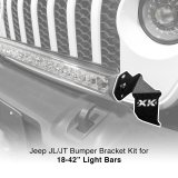 XK Glow Jeep Light Bar Mounting Brackets XK-BRC-JL-FB JL JT Front Bumper 20-36" Bracket Kit thumbnail 4