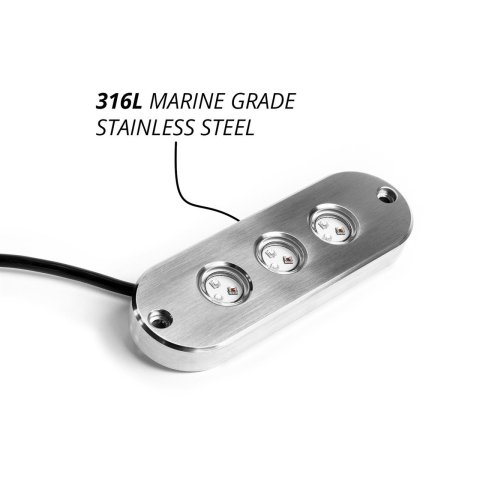 XK Glow LED Accent Lights XK075002-KIT 2PC 27W RGB UNDERWATER LIGHT KIT FOR BOAT thumbnail 2