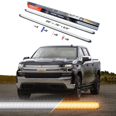 XK Glow Grille Light Inserts XK041029-22 22" Switchback Grill Lights with Start-up Animation & Sequential Turn Signals thumbnail 2