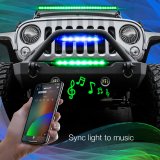 XK Glow Multi-Color RGBW 5,200 Lumens 20 Inch LED Light Bar XK-BAR-20 Bar, 20-in. High Power Offroad Work/Hunting w/ Built-in XKchrome Bluetooth Controller thumbnail 3