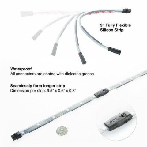 XK Glow Boat LED Accent Kits XK074012 6x36-in. Strips + 6x 10-in. Flex Strips 2 Million Color XKGLOW Light Marine/Boat Kit