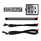 XK Glow Emergency Strobe Lights XK052002-4W 4pc 12in tube Light w/ Traffic Modes Ultra Bright LEDs Multiple modes+ Solid On, White thumbnail 2