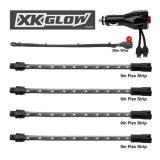 XK Glow LED Undercar Light Kits XK041004-W White - 4x8-in. Single Color XKGLOW UnderglowLED Accent Car/Truck Kit thumbnail 1