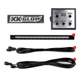 XK Glow Emergency Strobe Lights XK052002-4A 4pc 12in Tube Light w/ Traffic Modes Ultra Bright LEDs Multiple modes+ Solid On, Amber thumbnail 2