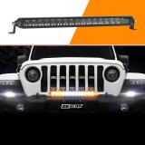XK Glow Razor 5,600 Lumens 20 Inch LED Light Bar XK064020-DFS 20" Fog + Strobe + High Beam Driving No Wire & Switch thumbnail 3