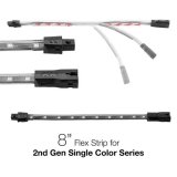 XK Glow LED Strips XK-2P-S-8-B BLUE - 2nd Gen Single Color 8in Flex Strip Single Color thumbnail 1
