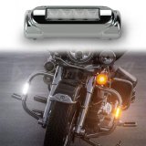 XK Glow Highway Bar Switchback Driving Lights XK034014-W Auxiliary Lights, Lights, Driving/Turn Signal Style, LED, White/Amber, Rectangular, Clear Lens, Chrome Housing, Pair thumbnail 2