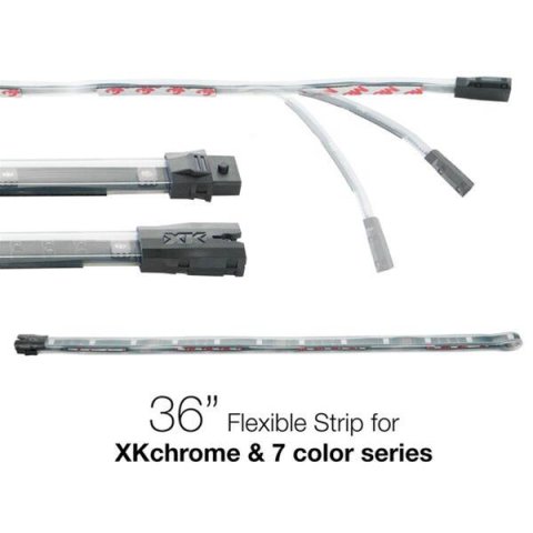 XK Glow XKchrome LED Accent Add-On Lights XK-4P-S-36 36in Multi Color Flexible Strip for & 7 Color Series